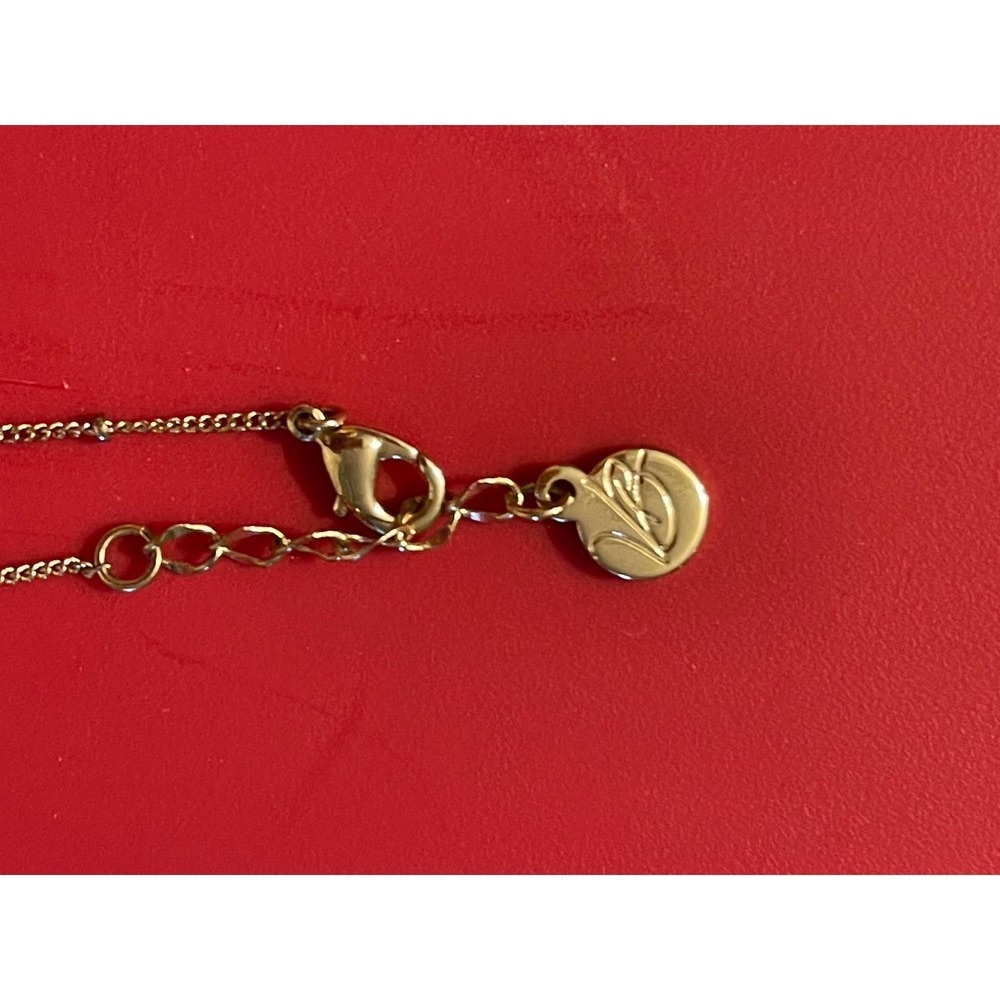 NWT Vera Bradley Goldtone PINK SWIRL Handbag Charm Chain Necklace - Picture 7 of 7